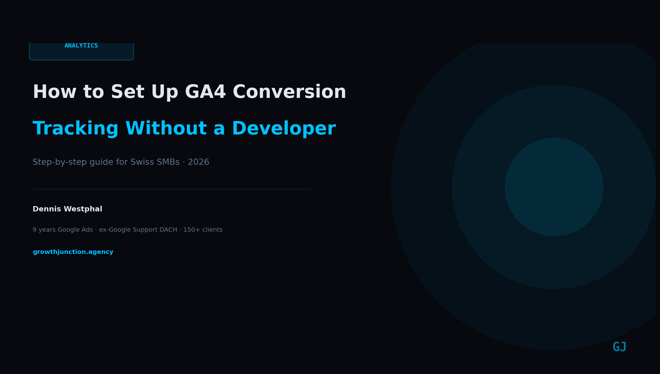 How to Set Up Conversion Tracking in GA4 Without a Developer — Growth Junction step-by-step guide for Swiss SMBs