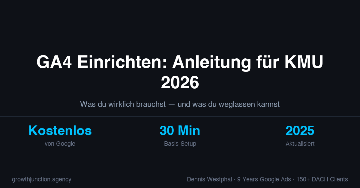 GA4 Setup für kleine Unternehmen (2026) - was du wirklich brauchst