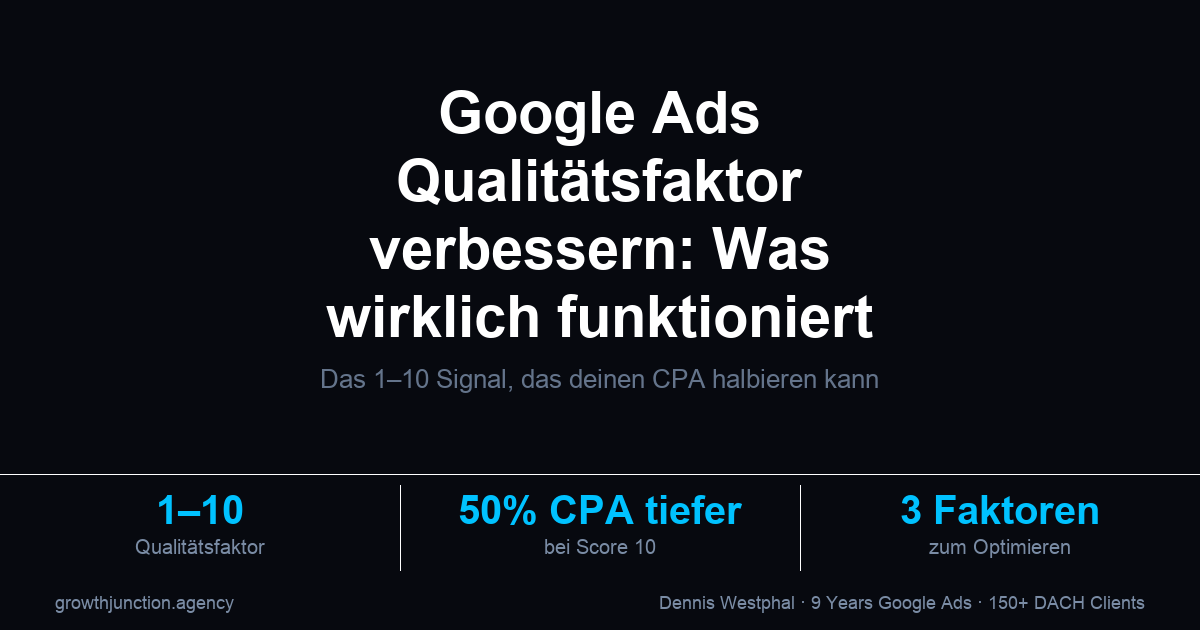 Google Ads Qualitätsfaktor verbessern: Was wirklich funktioniert